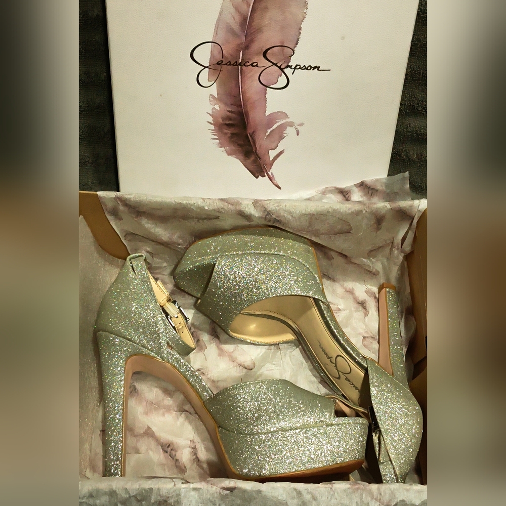 -- Jessica Simpson -- " Beeya " Two-Piece Platform Sandals